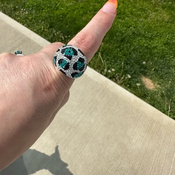 NWOT Swarovski Cheetah Print ring - Picture 6 of 7